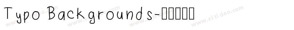 Typo Backgrounds字体转换